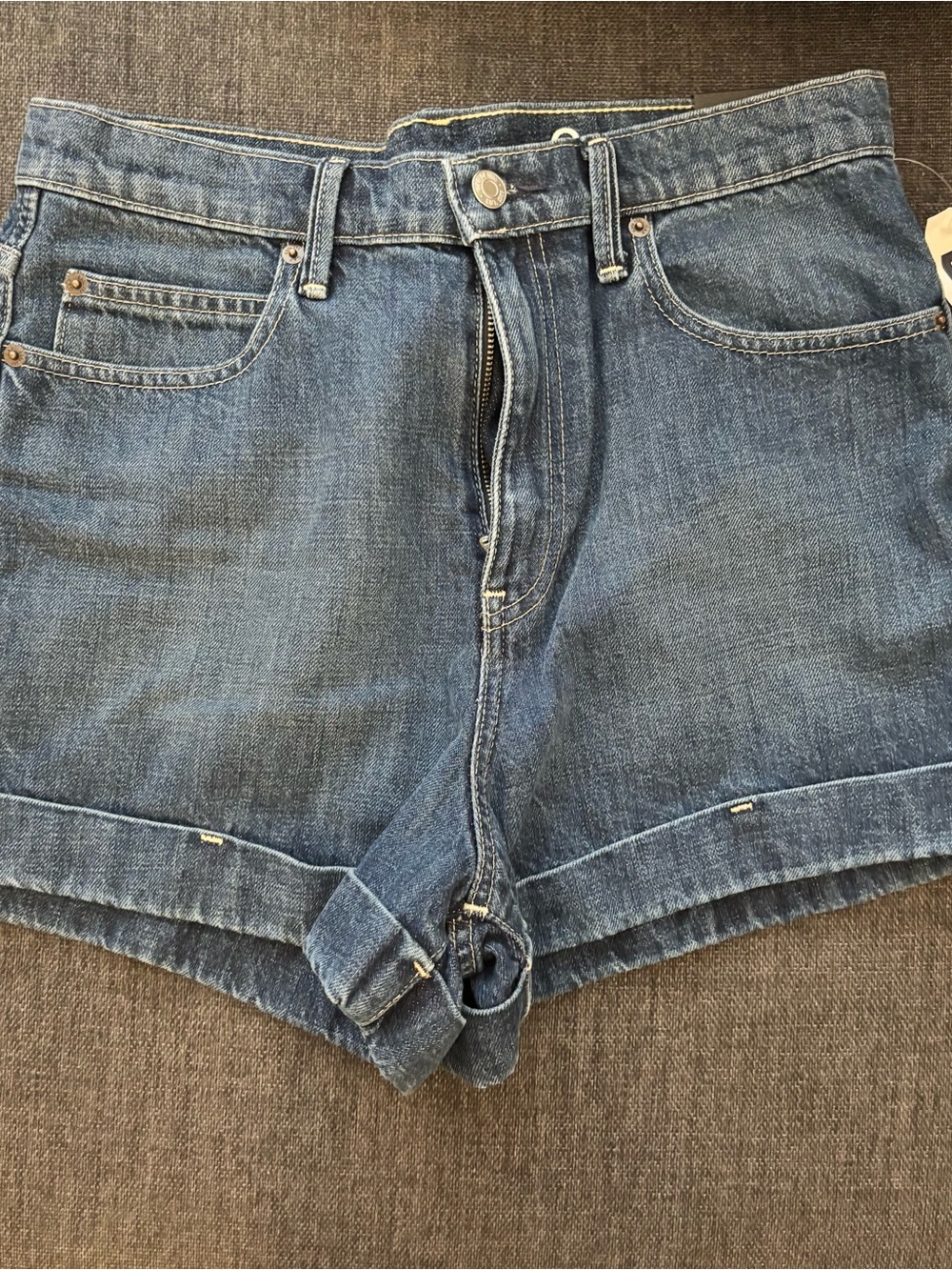 GAP Women's Medium Blue Denim Cuffed Shorts